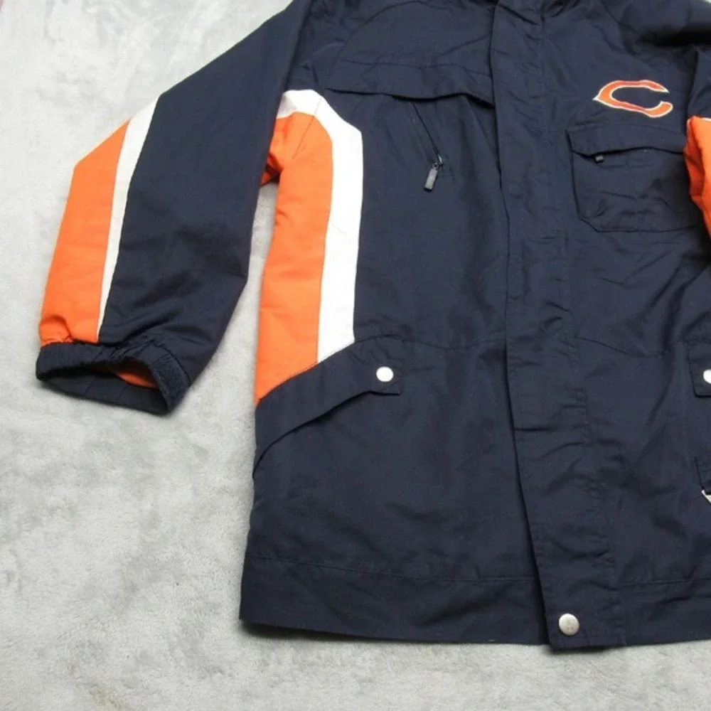 Vintage Chicago Bears Reebok Jacket Youth‎ Large Blue Full Zip Windbreaker NFL
